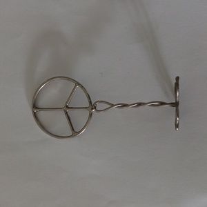 Hand Crafted 4 inch Peace Sign. Metal